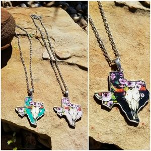 Texas Longhorn Skull Necklace